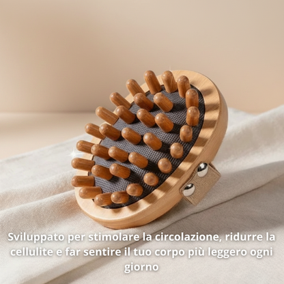 Spazzola anticellulite in legno – Favorisce la circolazione sanguigna e leviga la pelle